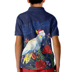 Merry Cocka-mas Kid Polo Shirt Australia Christmas Blue Art - Aussie Hoodie