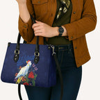 Merry Cocka-mas Leather Bag Australia Christmas Blue Art - Aussie Hoodie