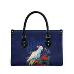 Merry Cocka-mas Leather Bag Australia Christmas Blue Art - Aussie Hoodie