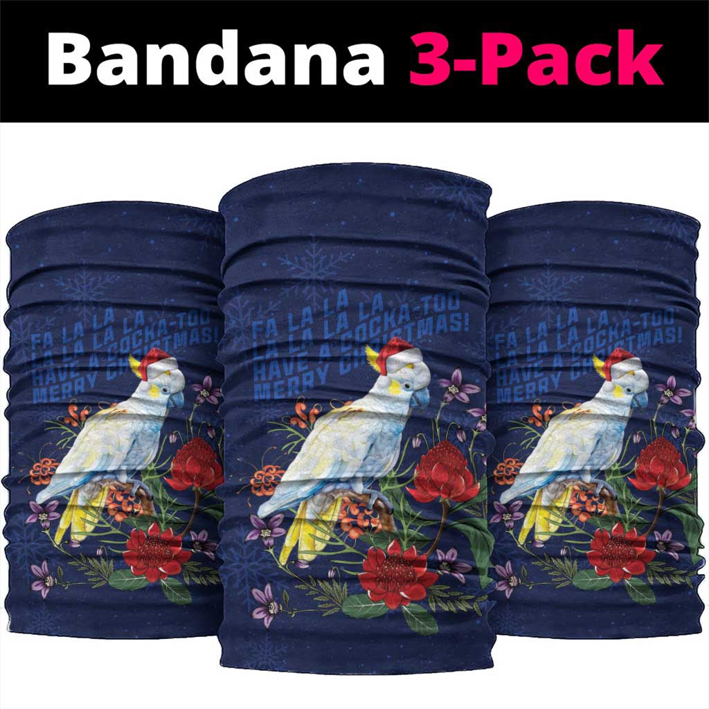 Merry Cocka-mas Neck Gaiter Australia Christmas Blue Art - Aussie Hoodie