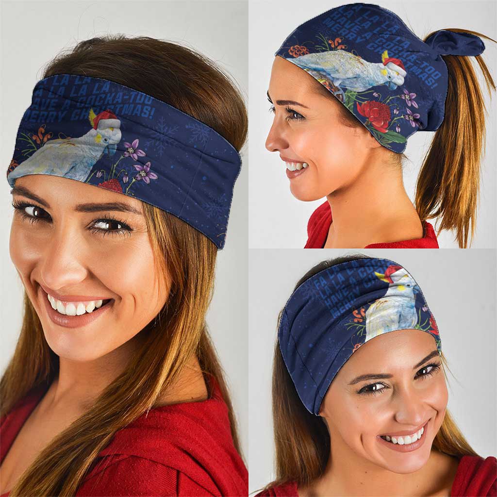 Merry Cocka-mas Neck Gaiter Australia Christmas Blue Art - Aussie Hoodie