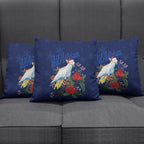 Merry Cocka-mas Pillow Cover Australia Christmas Blue Art - Aussie Hoodie