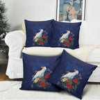 Merry Cocka-mas Pillow Cover Australia Christmas Blue Art - Aussie Hoodie