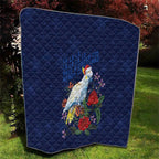 Merry Cocka-mas Quilt Australia Christmas Blue Art - Aussie Hoodie