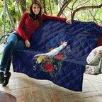 Merry Cocka-mas Quilt Australia Christmas Blue Art - Aussie Hoodie