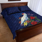 Merry Cocka-mas Quilt Bed Set Australia Christmas Blue Art - Aussie Hoodie