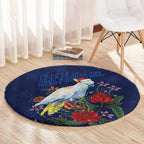 Merry Cocka-mas Round Carpet Australia Christmas Blue Art - Aussie Hoodie