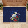 Merry Cocka-mas Rubber Doormat Australia Christmas Blue Art - Aussie Hoodie