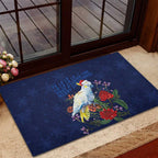 Merry Cocka-mas Rubber Doormat Australia Christmas Blue Art - Aussie Hoodie
