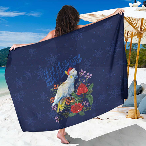 Merry Cocka-mas Sarong Australia Christmas Blue Art - Aussie Hoodie
