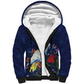 Merry Cocka-mas Sherpa Hoodie Australia Christmas Blue Art - Aussie Hoodie