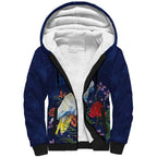 Merry Cocka-mas Sherpa Hoodie Australia Christmas Blue Art - Aussie Hoodie
