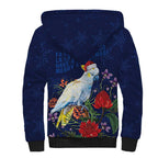 Merry Cocka-mas Sherpa Hoodie Australia Christmas Blue Art - Aussie Hoodie
