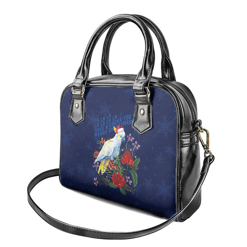 Merry Cocka-mas Shoulder Handbag Australia Christmas Blue Art - Aussie Hoodie