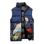 Merry Cocka-mas Sleeveless Puffer Jacket Australia Christmas Blue Art - Aussie Hoodie