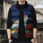 Merry Cocka-mas Sleeveless Puffer Jacket Australia Christmas Blue Art - Aussie Hoodie