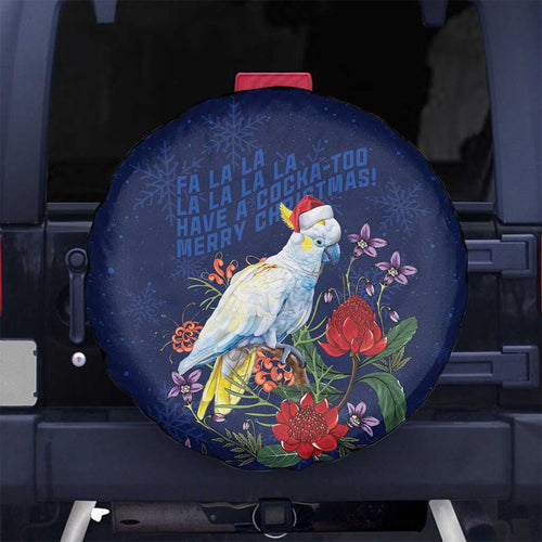 Merry Cocka-mas Spare Tire Cover Australia Christmas Blue Art - Aussie Hoodie