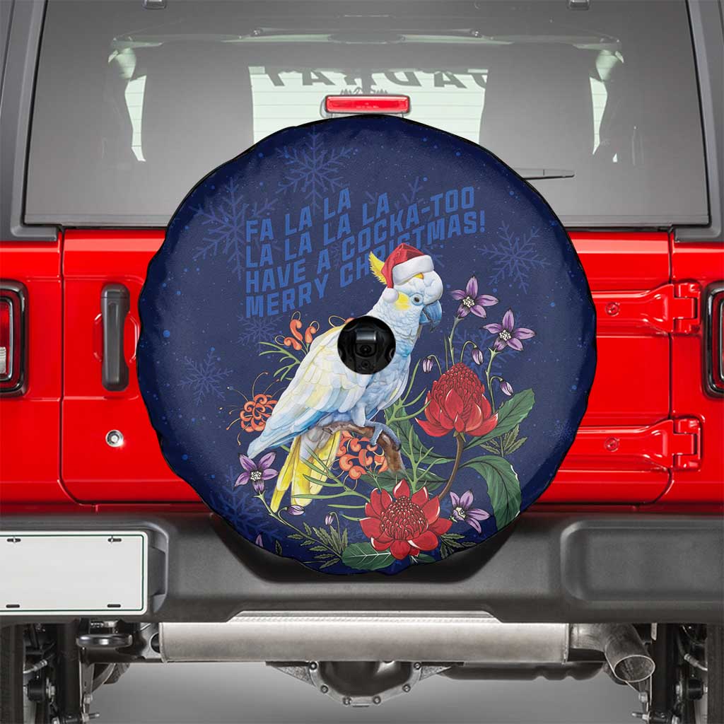 Merry Cocka-mas Spare Tire Cover Australia Christmas Blue Art - Aussie Hoodie