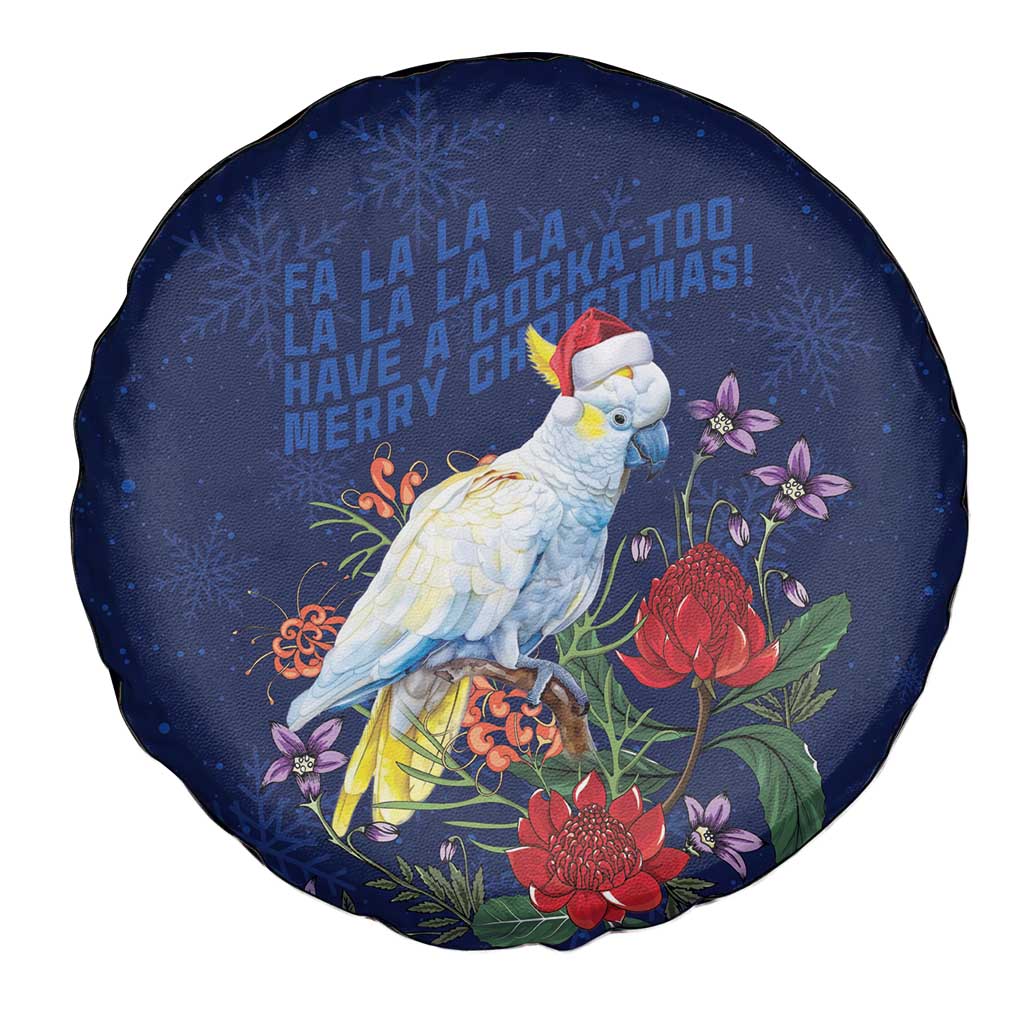 Merry Cocka-mas Spare Tire Cover Australia Christmas Blue Art - Aussie Hoodie