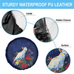 Merry Cocka-mas Spare Tire Cover Australia Christmas Blue Art - Aussie Hoodie