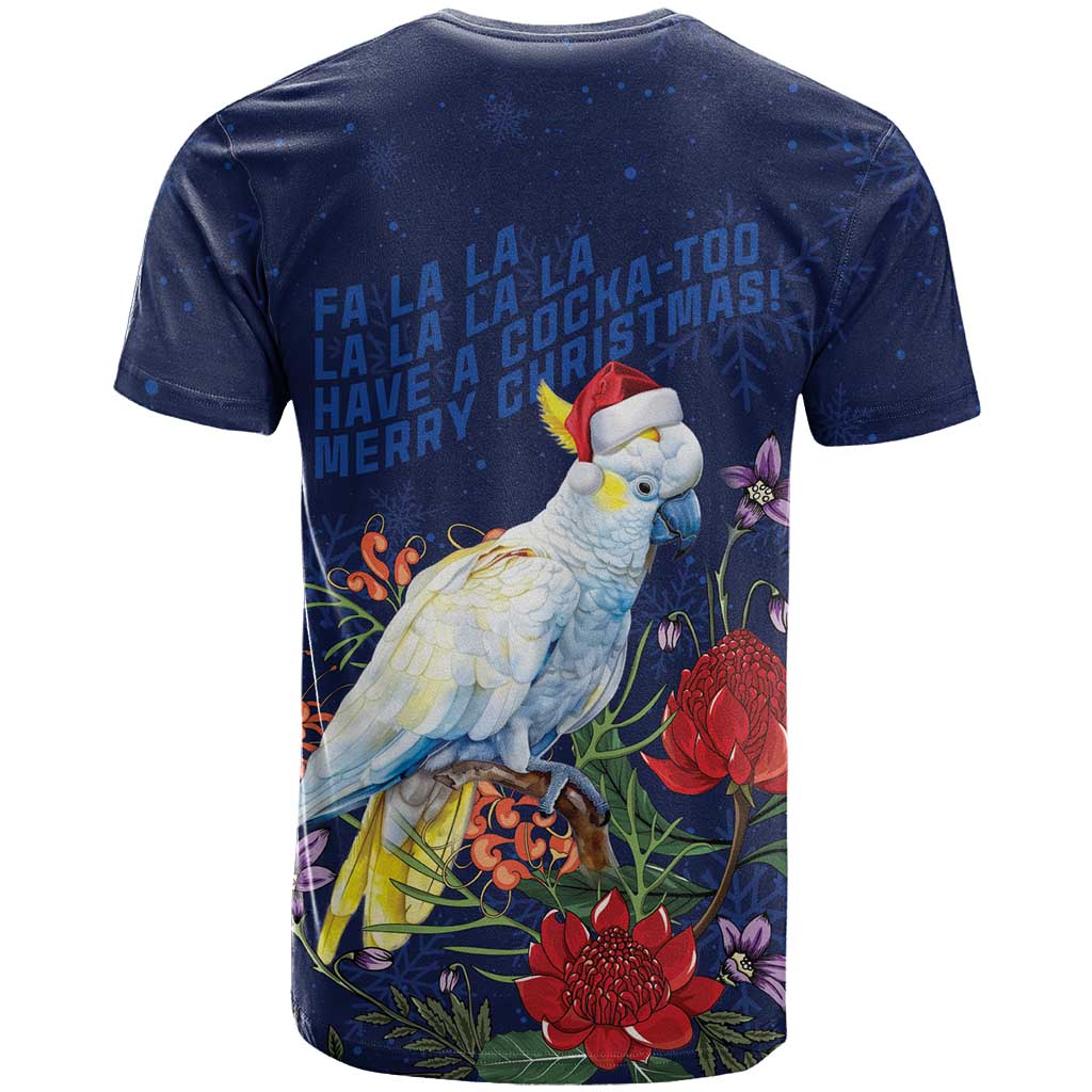Merry Cocka-mas T Shirt Australia Christmas Blue Art - Aussie Hoodie