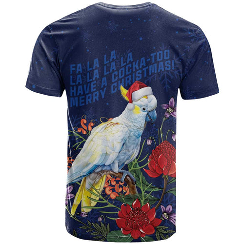 Merry Cocka-mas T Shirt Australia Christmas Blue Art - Aussie Hoodie