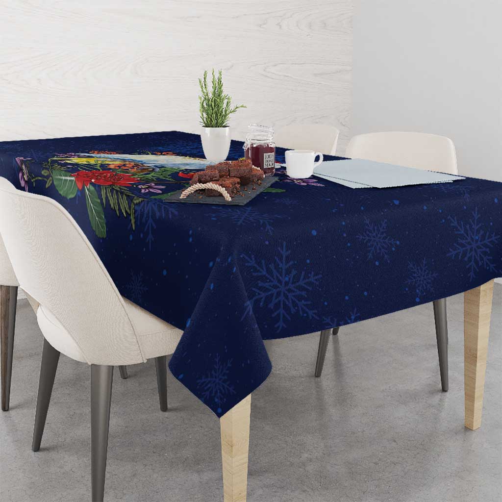 Merry Cocka-mas Tablecloth Australia Christmas Blue Art - Aussie Hoodie