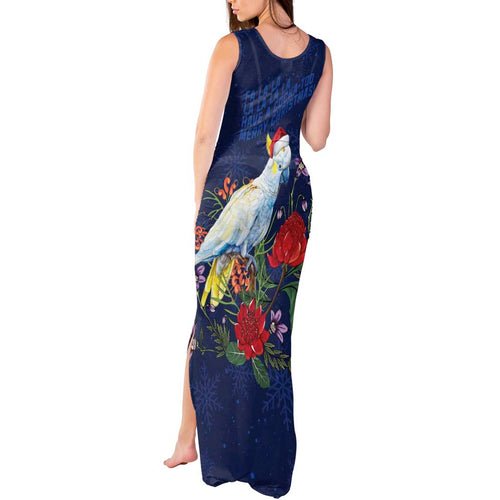 Merry Cocka-mas Tank Maxi Dress Australia Christmas Blue Art - Aussie Hoodie