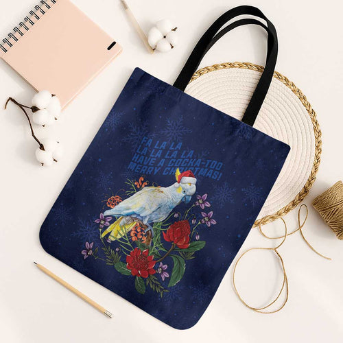 Merry Cocka-mas Tote Bag Australia Christmas Blue Art - Aussie Hoodie