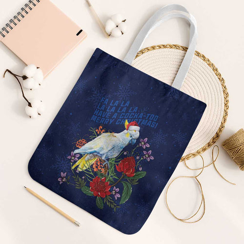 Merry Cocka-mas Tote Bag Australia Christmas Blue Art - Aussie Hoodie