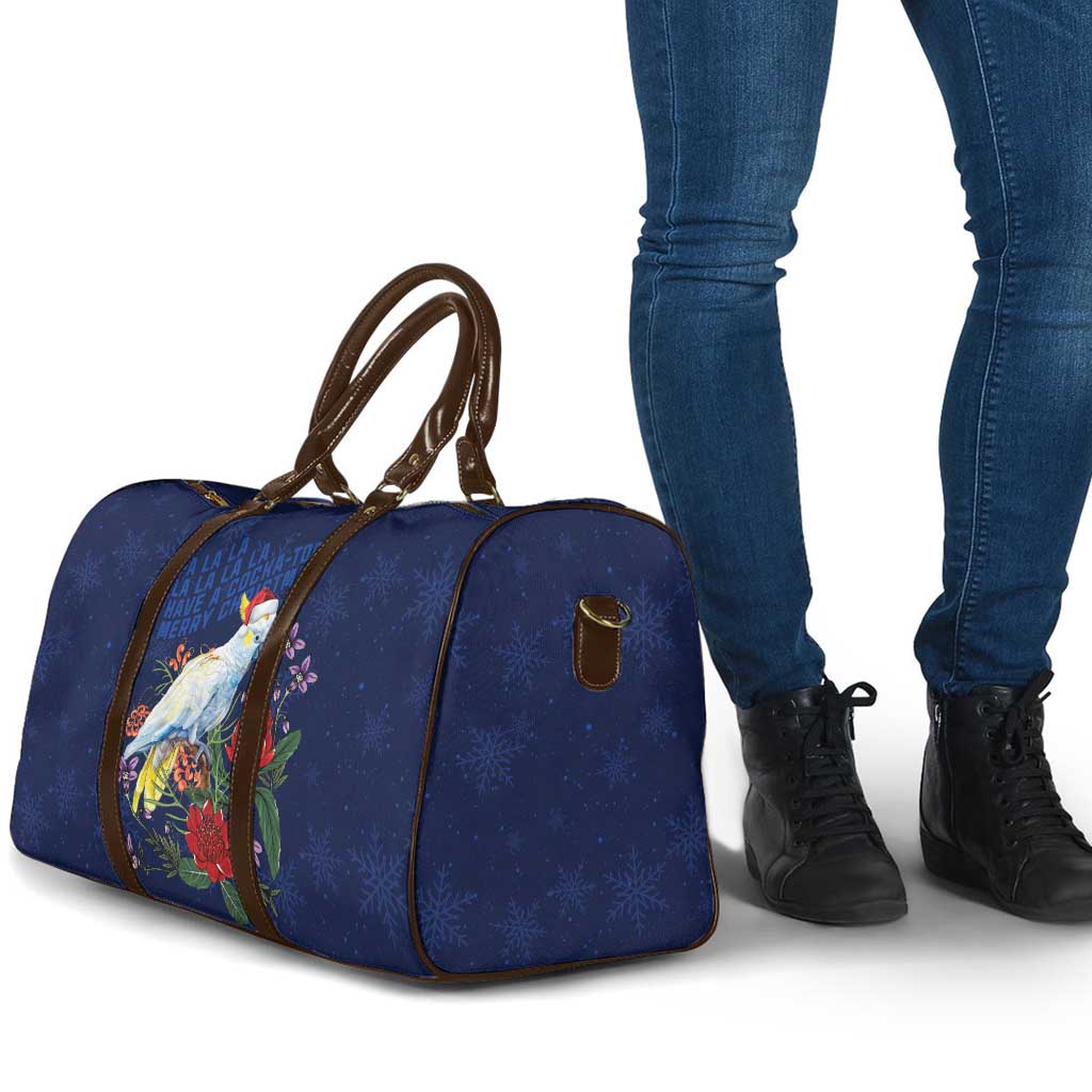Merry Cocka-mas Travel Bag Australia Christmas Blue Art - Aussie Hoodie