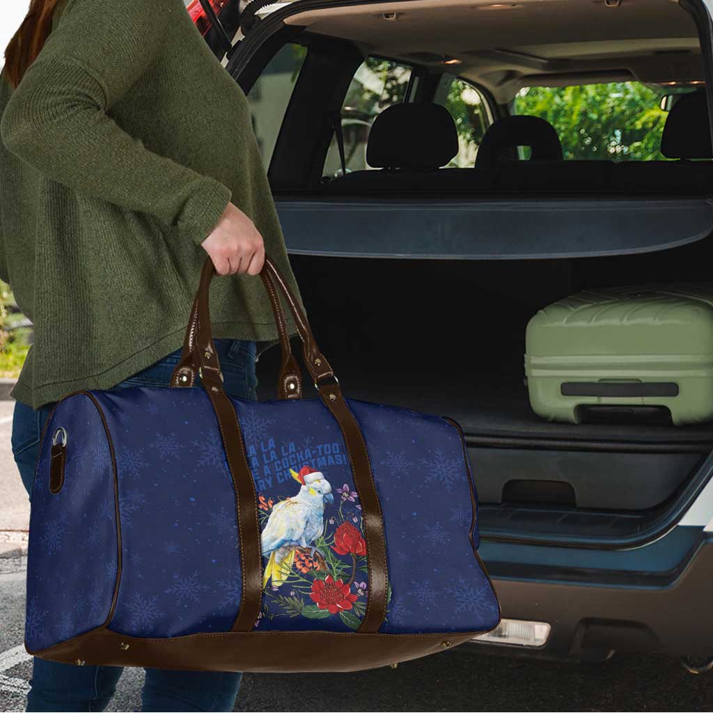 Merry Cocka-mas Travel Bag Australia Christmas Blue Art - Aussie Hoodie