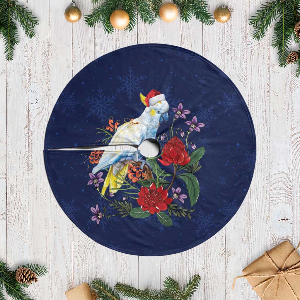 Merry Cocka-mas Tree Skirt Australia Christmas Blue Art - Aussie Hoodie