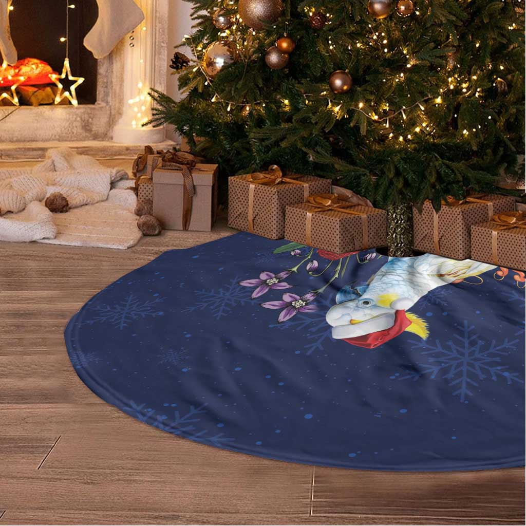 Merry Cocka-mas Tree Skirt Australia Christmas Blue Art - Aussie Hoodie