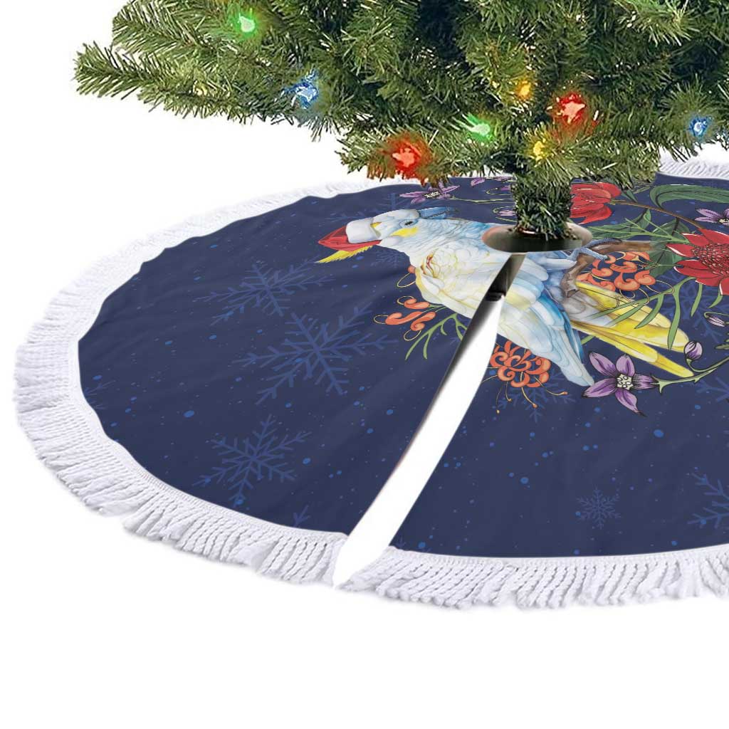 Merry Cocka-mas Tree Skirt Australia Christmas Blue Art - Aussie Hoodie