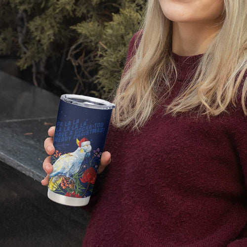 Merry Cocka-mas Tumbler Cup Australia Christmas Blue Art - Aussie Hoodie
