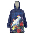 Merry Cocka-mas Wearable Blanket Hoodie Australia Christmas Blue Art - Aussie Hoodie