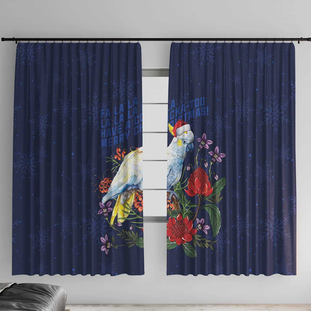 Merry Cocka-mas Window Curtain Australia Christmas Blue Art - Aussie Hoodie