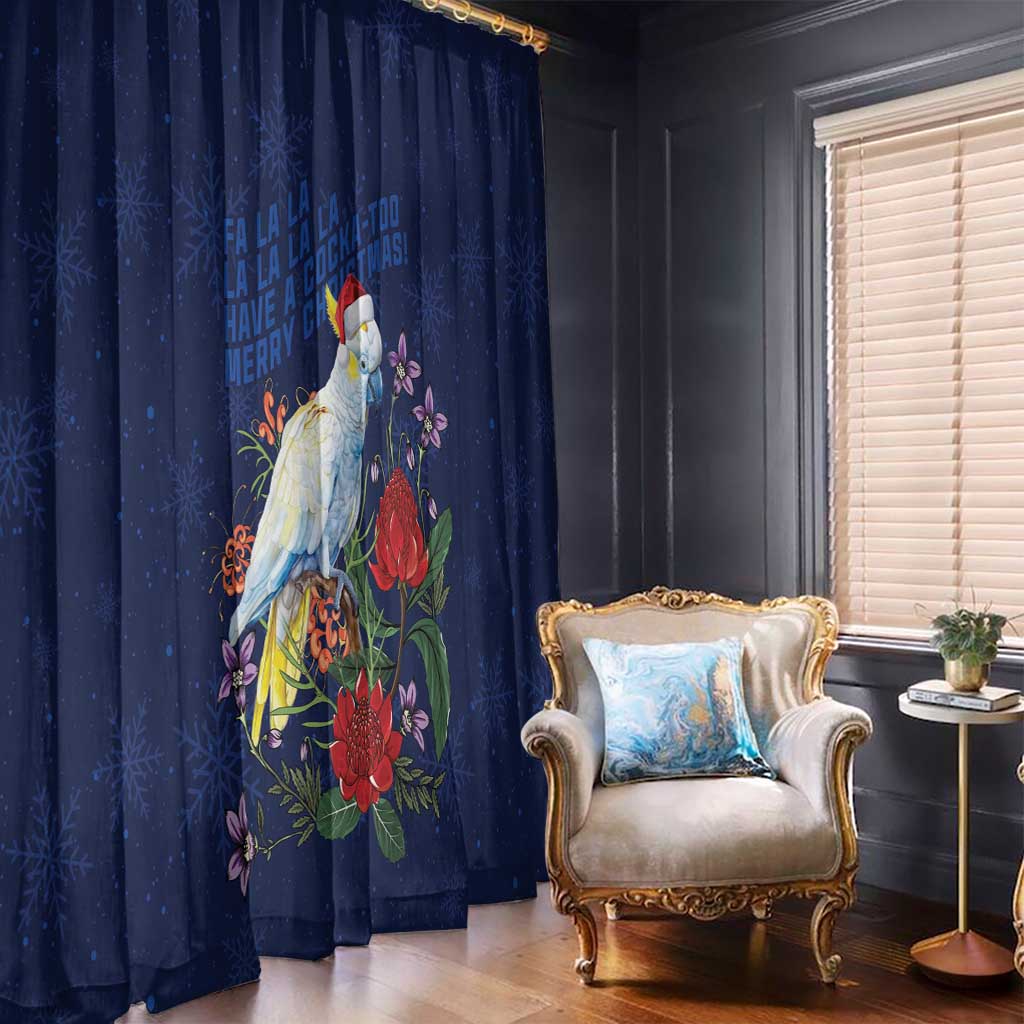 Merry Cocka-mas Window Curtain Australia Christmas Blue Art - Aussie Hoodie