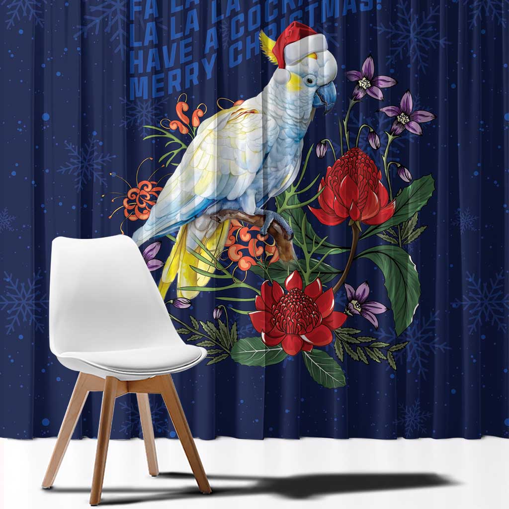 Merry Cocka-mas Window Curtain Australia Christmas Blue Art - Aussie Hoodie