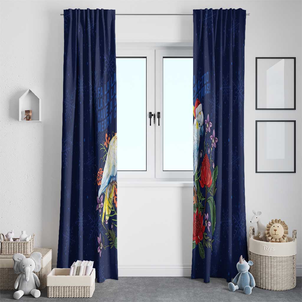 Merry Cocka-mas Window Curtain Australia Christmas Blue Art - Aussie Hoodie