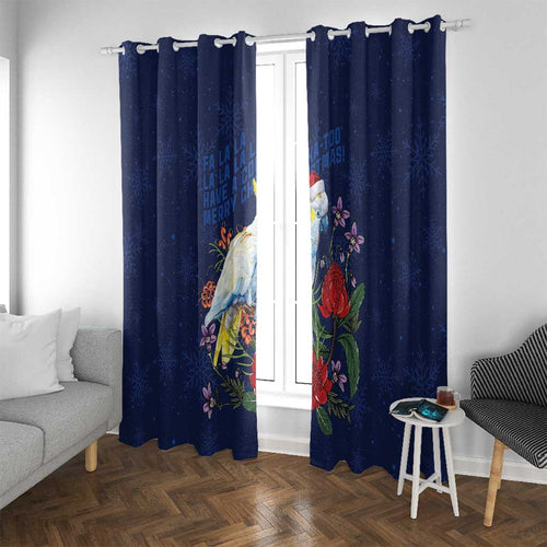 Merry Cocka-mas Window Curtain Australia Christmas Blue Art - Aussie Hoodie