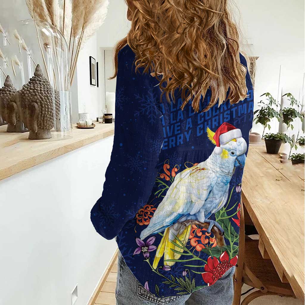 Merry Cocka-mas Women Casual Shirt Australia Christmas Blue Art - Aussie Hoodie