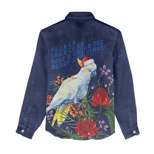 Merry Cocka-mas Women Casual Shirt Australia Christmas Blue Art - Aussie Hoodie