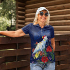 Merry Cocka-mas Women Polo Shirt Australia Christmas Blue Art - Aussie Hoodie