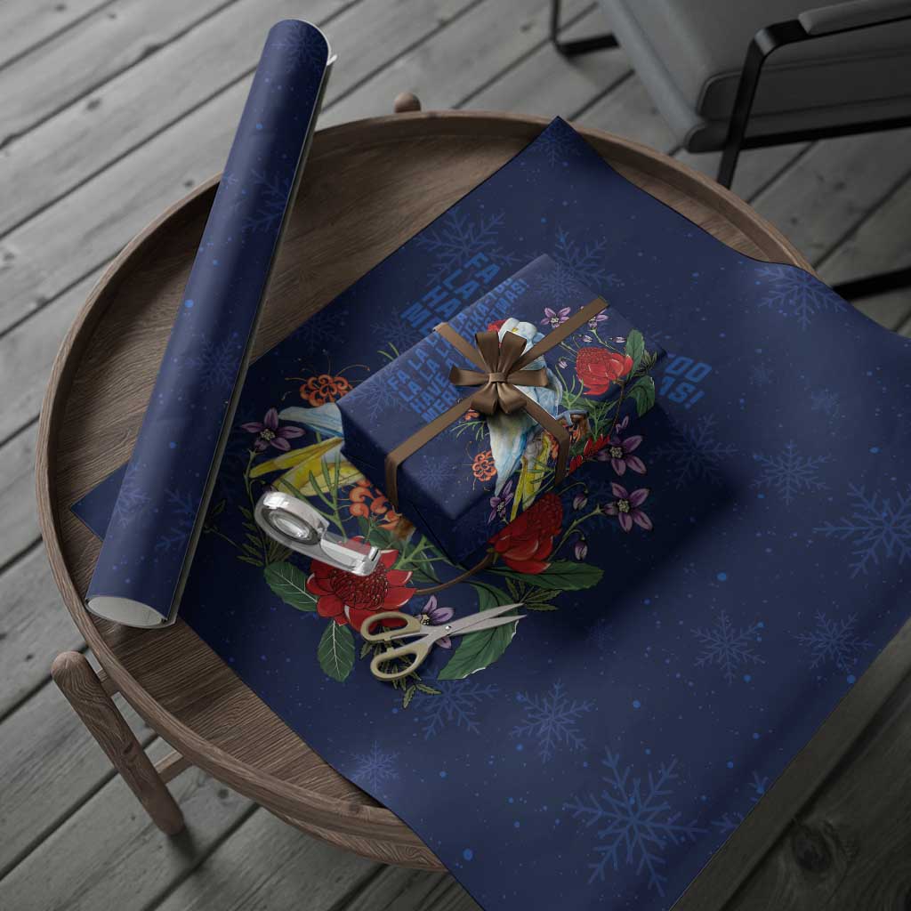 Merry Cocka-mas Wrapping Paper Australia Christmas Blue Art - Aussie Hoodie