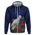 Merry Cocka-mas Zip Hoodie Australia Christmas Blue Art - Aussie Hoodie