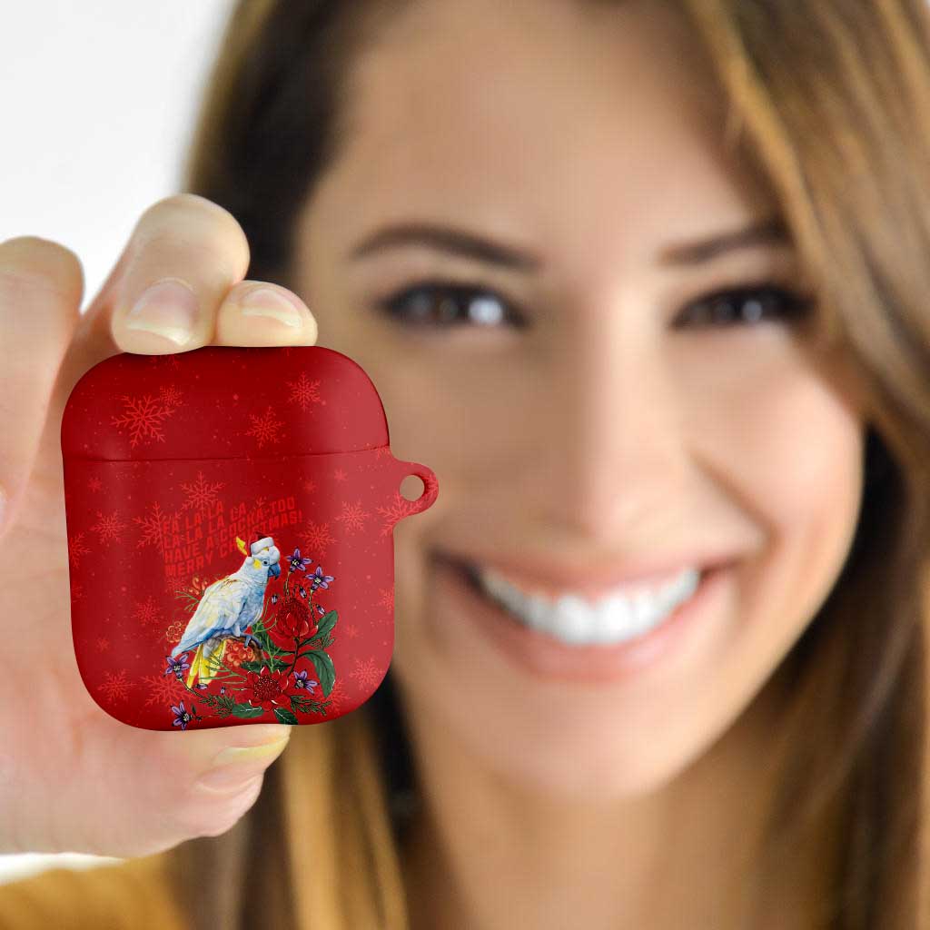 Merry Cocka-mas AirPods Case Australia Christmas Red Art - Aussie Hoodie