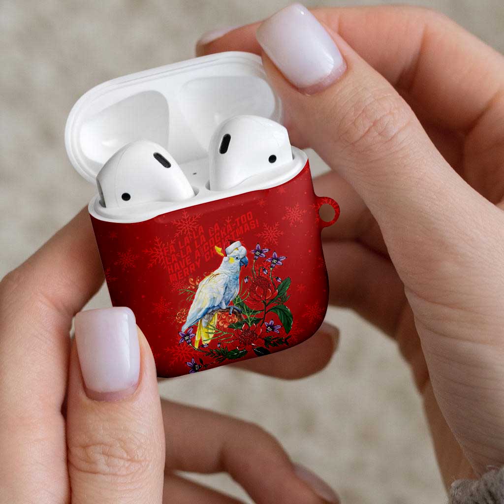 Merry Cocka-mas AirPods Case Australia Christmas Red Art - Aussie Hoodie