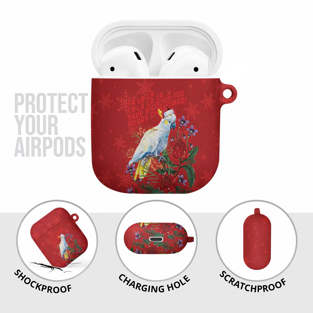 Merry Cocka-mas AirPods Case Australia Christmas Red Art - Aussie Hoodie